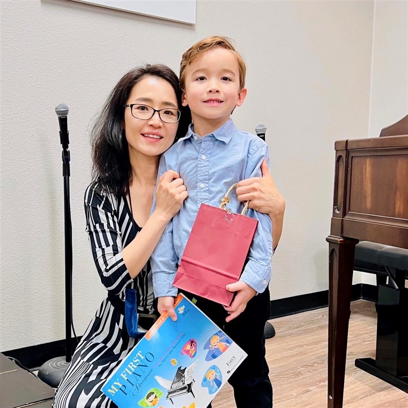 Fort Worth Piano Student at a Recital.