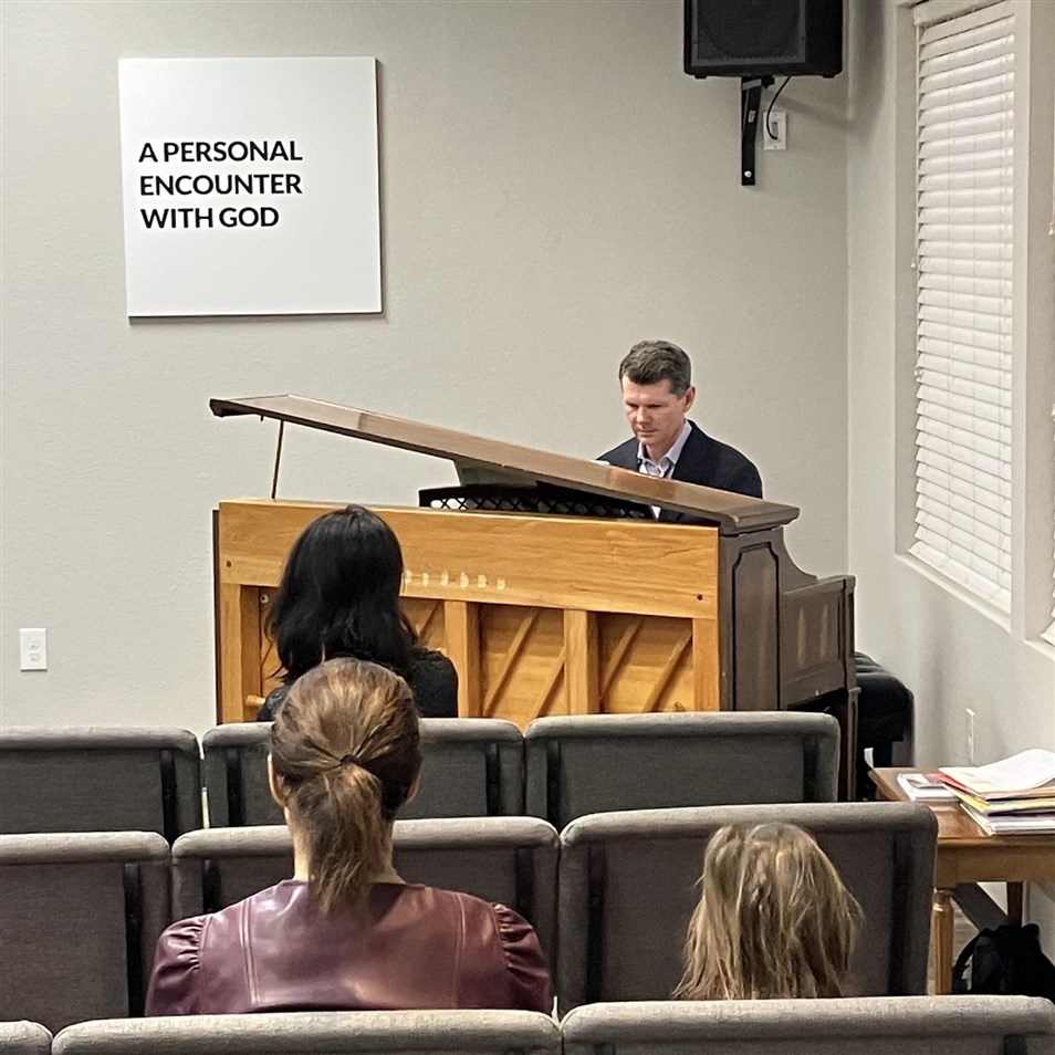 Captivating Moment: Adult Student Showcasing Musical Mastery at Fort Worth Piano Recital